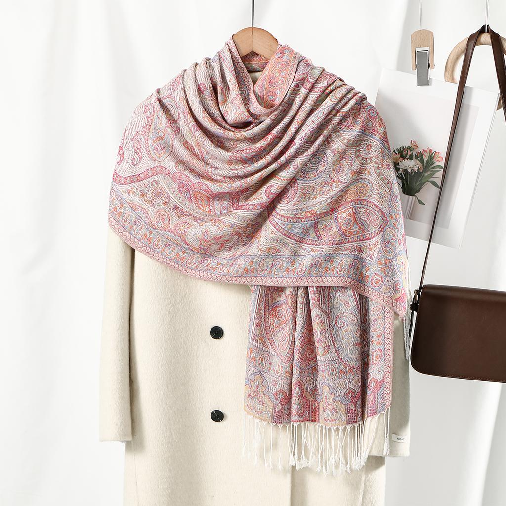 Bohemia Paisley Pashmina Hijab Scarf Woman Muslim Hijabs Cashmere Shawl Female Foulard Turban Head Wraps Headband Luxury Brand