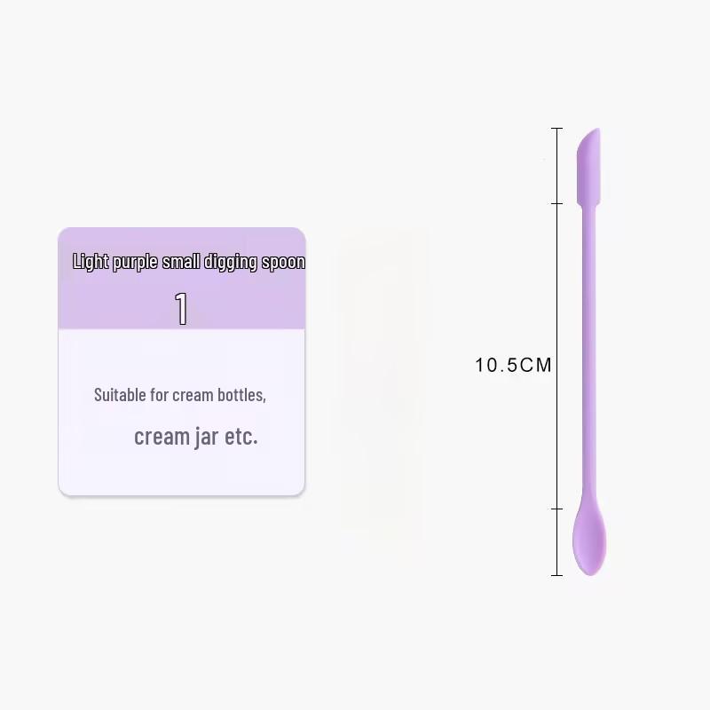 Double-Ended Silicone Scraper Spoon for Cosmetics and Kitchen Use