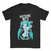 Hatsune Miku Anime Harajuku Printed T-shirt Y2K Men's Casual T-shirt 100% Cotton Men's Fashionable and Comfortable Top