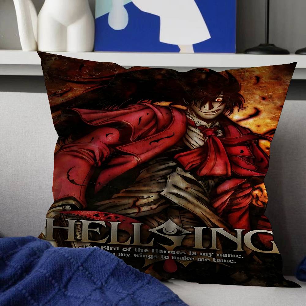 Anime Vintage Hellsing Maple Design Cushion Cover Happy Autumn Harvest decor Holiday Decorati Pillow Cover