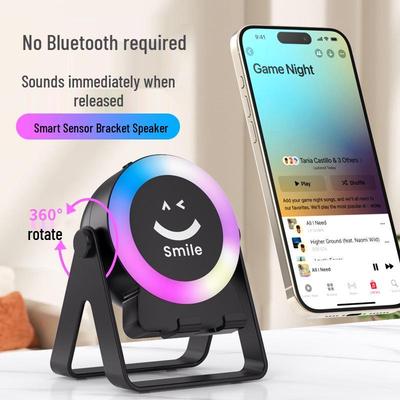 Cross-Border Bluetooth Speaker with Induction Stand, Tech-Sense, Breathing Light, Rechargeable for Outdoor & E-Sports.