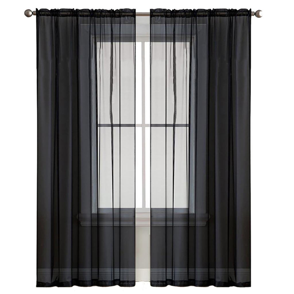 Sheer Curtains High Density Fabric Machine Washable Window Curtain Panels Voile Curtains for Living Room Bedroom