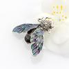 Vivid Women Glowworm Brooch Sequins Wing Insect Brooches Antique Silver Color Enamel Animal Jewelry Gift Kids Women Scarf Pin