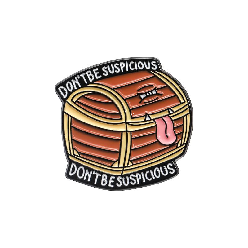 

Mimic Game Don t Be Suspicious Enamel Pin RPG GamerTreasure Chests Metal Brooch Lapel Badge Fashion Jewelry Gift For Friends