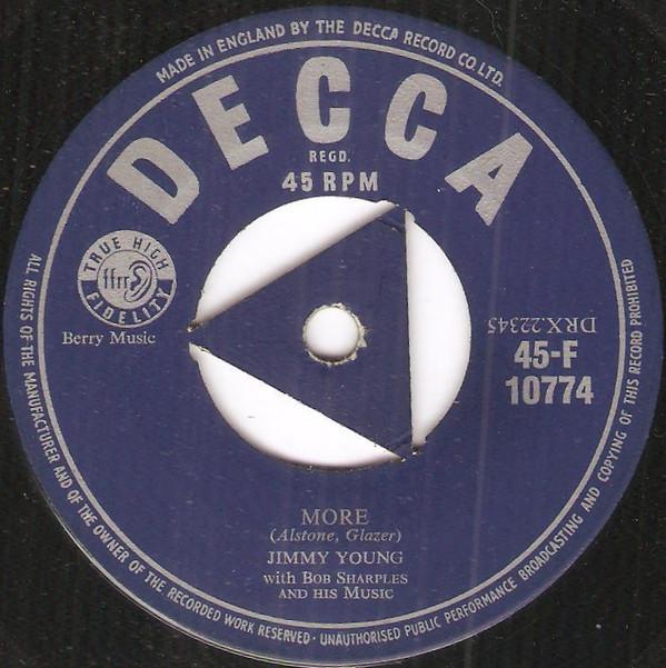 

7inch Record JIMMY YOUNG - More 45F10774 Decca 1956 UK Pop Used