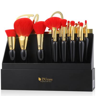 Pinceles de maquillaje The Queen Seris Juego de brochas de maquillaje 12 piezas Regalos premium Base de cabello sintético en polvo Rubor facial Sombra de ojos Juego de maquillaje profesional