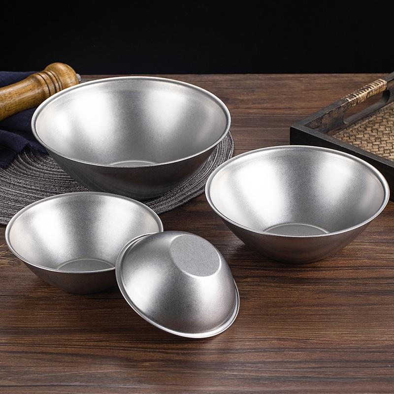 Korean Vintage New Ice Cream Stainless Steel Small Metal Dessert Bowl for Milk Cereal