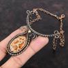 Asteroid Jasper Necklace Copper Wire Wrapped Adjustable Necklace Copper Jewelry Real Gemstone Necklace Handmade Jewelry Women's Special Gift