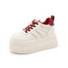 2573 inner height increase white shoes women's new versatile skirt small thick baseplate shoes women