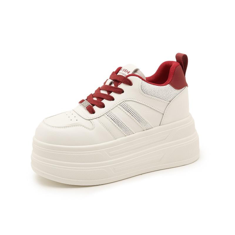 2573 inner height increase white shoes women's new versatile skirt small thick baseplate shoes women
