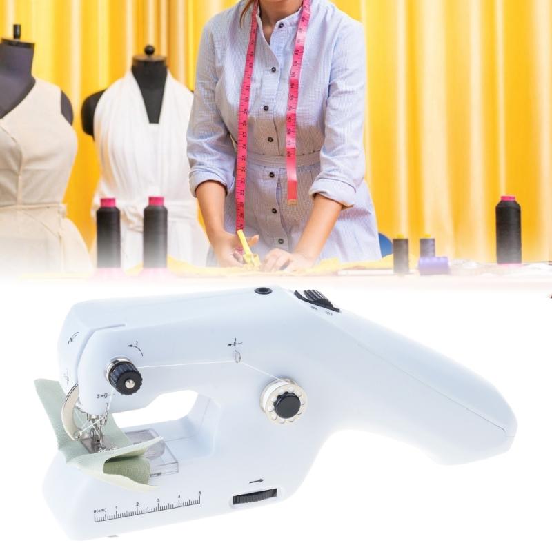Handheld Sewing Machine for Beginner Two Thread Portable Electric Sewing Machine USB Rechargeable for Quick Stitching