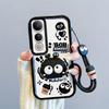 KEYSION Shockproof Case for VIVO V50 Lite 5G with Lanyard Soft Silicone Cute 3D Cartoon Doll Phone Cover for VIVO V50 Lite