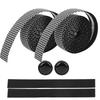 Mountain Bike Handlebar Wrap Bicycle AntiSlip Bar Grip Tape with 2Pcs Bar Plugs(White )