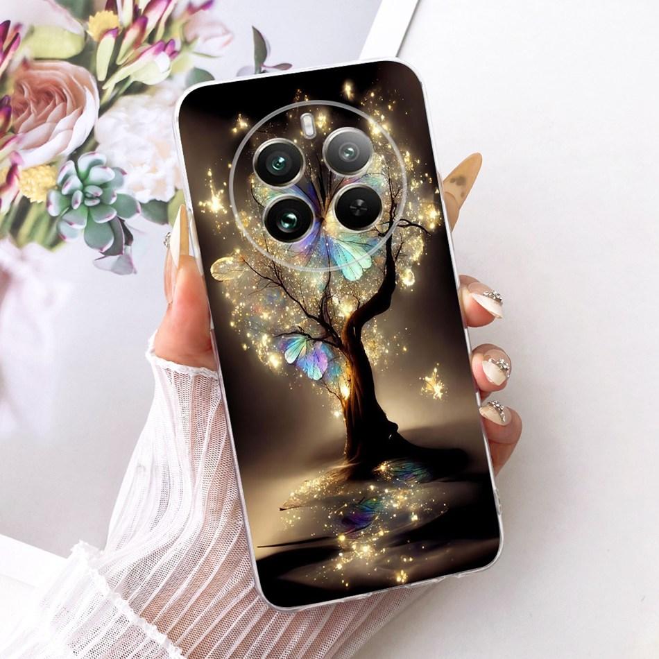 For Realme 12+ 12X 12 5G Cute Flower Butterfly Cat Painted Case For Realme12 5G 12 Plus 12X 12Plus Soft Silicone TPU Phone Cases