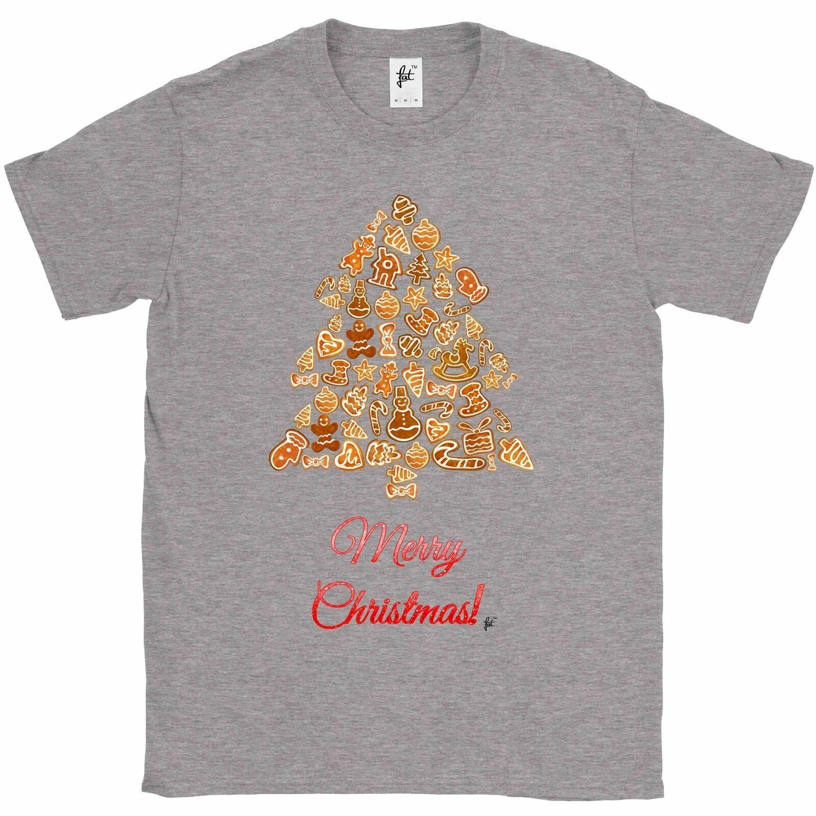 Christmas Tree Made Of Gingerbread Xmas Biscuits Mens T-Shirt XS