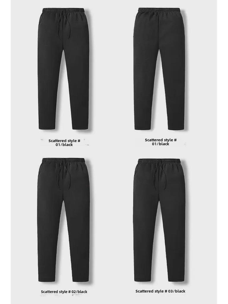 Men's Korean Style Lambskin Pants: Autumn/Winter Warm, Velvet-Lined, Thick, Straight-Cut, Casual, Trendy.