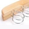 1Pcs Wooden Scarf Hanger,6 Ring Metal Organizer Racks for Belt Ties,Space Saving Scarves Display Hanger for Closet Hotel Use