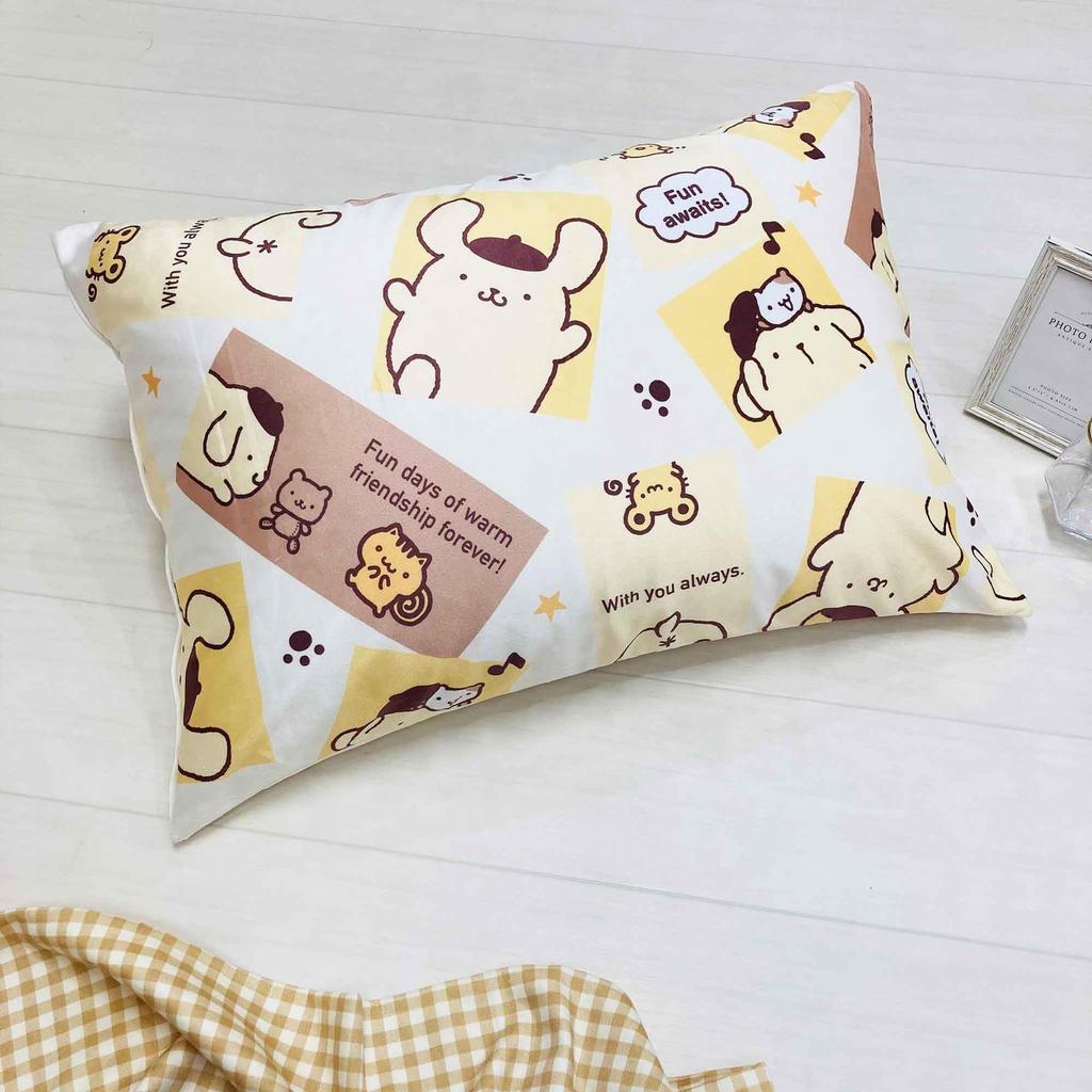 MORIPiLO Sanrio Pompompurin Pillowcase and Melting to the Suitable for Both Children and Cute Plush Toy Sanrio Morishita Pillow (Smooth Touch)