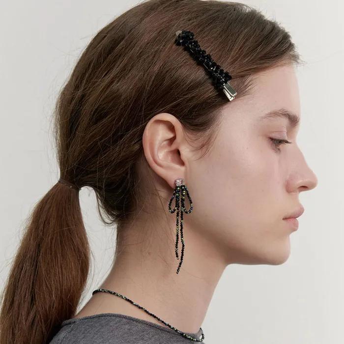 Shining Bead Ribbon Hair Pin (L241MHA020)
