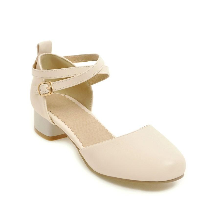 Girls High Heels Shoes Kids Sandals Wedding Party Mary Jane Princess Shoes Women Comfort Chunky Heel Round Toe Shoes Size 30-43