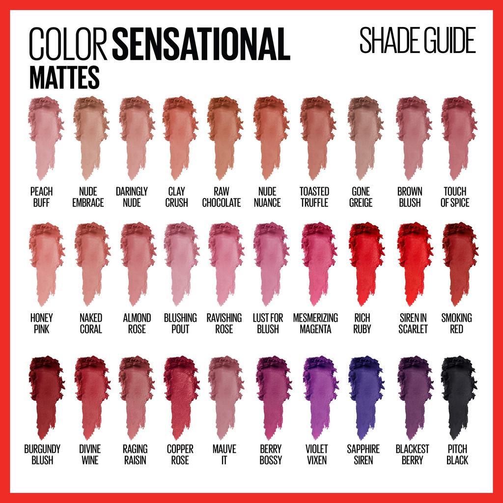 MAYBELLINE Color Sensational Lipstick N Matte Lipstick 655 3.9g