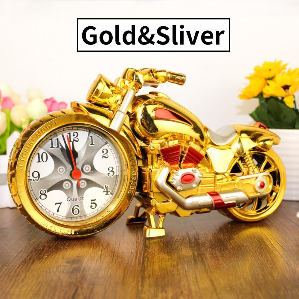 1PC Motorcycle Alarm Clock Home Decorator Crafts Student's Gift Birthday Gift, Clock Part Pattern