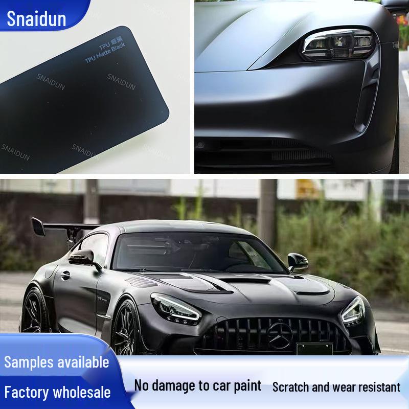 

Matte Black TPU Color-Changing Anti-Scratch Invisible Car Wrap Film for Full Car Paint Protection Matte Black матовый черный