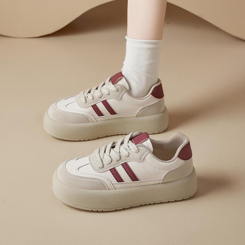 Augustine Red Dexun Shoes, New Autumn Muffin Platform Sports and Leisure Board Shoes