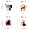 Außenhandel neue Pflanze Blume Katze Brosche Klein Frisch und Niedlich Tier Topfpflanze Schwarze Katze Metallabzeichen Kleines Geschenk