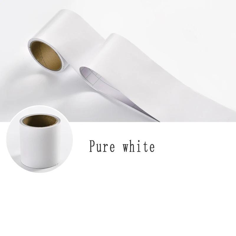 1PC 5mx10cm PVC Self-adhesive Baseboard Waterproof Wall Sticker Window Sill Door Frame Edge Wrapping Renovation Decorative Lines