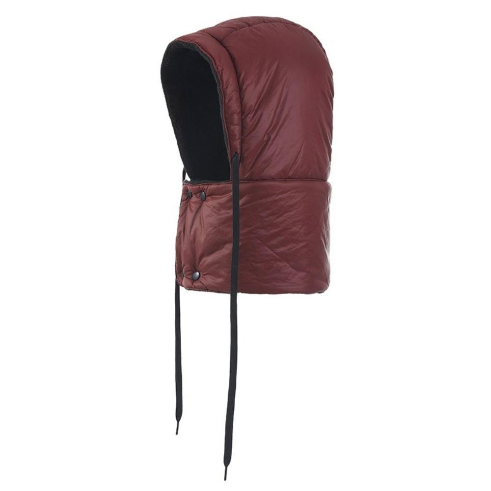 

Утепленная зимняя теплая шапка, ветрозащитная шапка с защитой ушей, повседневный комплект шапки и шарфа, унисекс вино красного