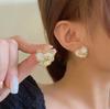 Women's Heart Stud Earrings - Vintage Floral Design Love Earrings for Everyday Elegance