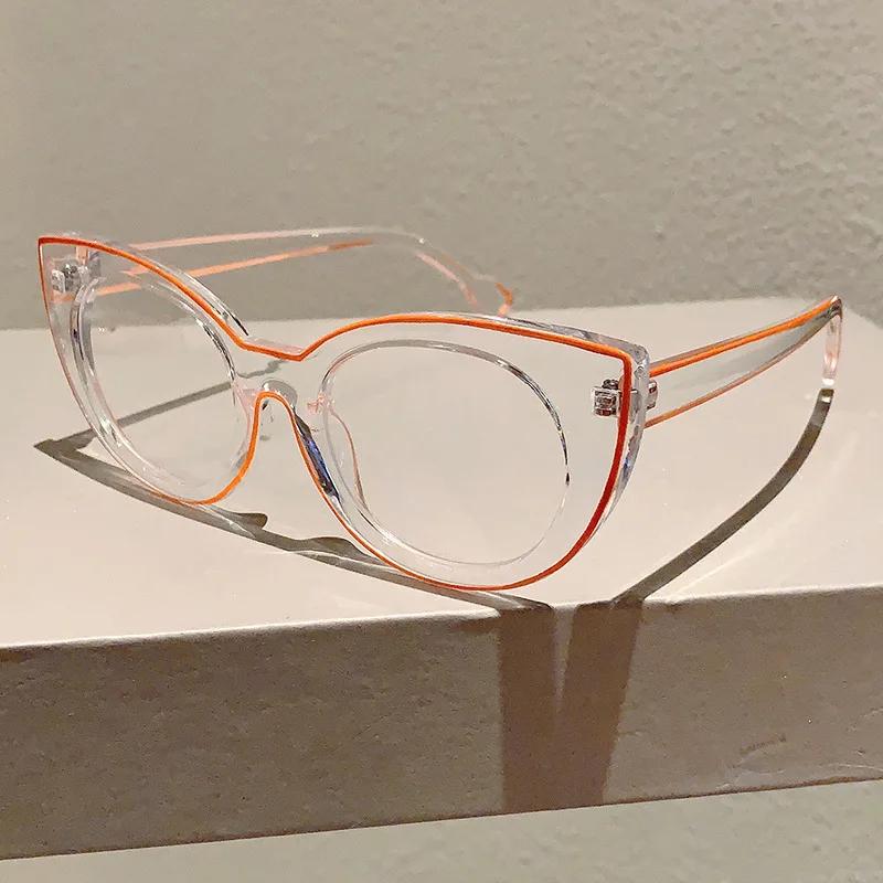 Vintage Cat Eye Glasses Women Anti Blue Light Optical Luxury Designer Myopia Prescription Eyewear Punk Frame