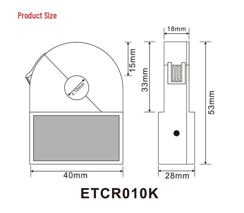 ETCR010K High-Precision Open-Jaw AC Leakage Current Milliamp Probe