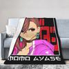 Dandadan Momo Ayase Blankets Flannel Summer Air Conditioning   Multifunction Soft Throw Blanket for Sofa Car Rug Piece