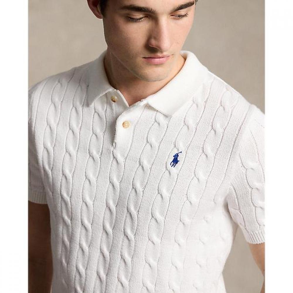 Polo Ralph Lauren Men Cable Knit Cotton Polo Collar Sweater  Mnposwe1n820028100 