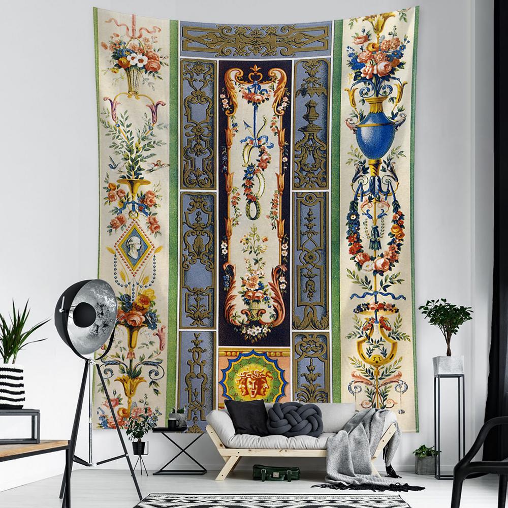 Figuri de Palat de epocă Tapiserie Artă Egipt Tapiz Print Agățat Perete Fundal Pânză Vrăjitorie Decor Boho