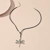 Gold Silver Color Dragonflies Flower Heart Star Pendant Necklace Long Rope Statement Necklace Jewelry Gift for Women