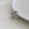 _dd21 Silver Bold Ear Cuff