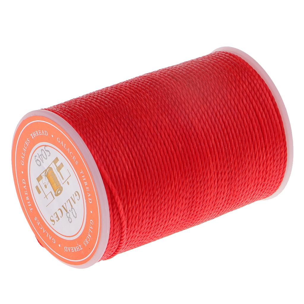 0.8mm Diameter Leather Craft Needlework Sewing DIY Round Cord Linen Thread Cord, 5 Pieces