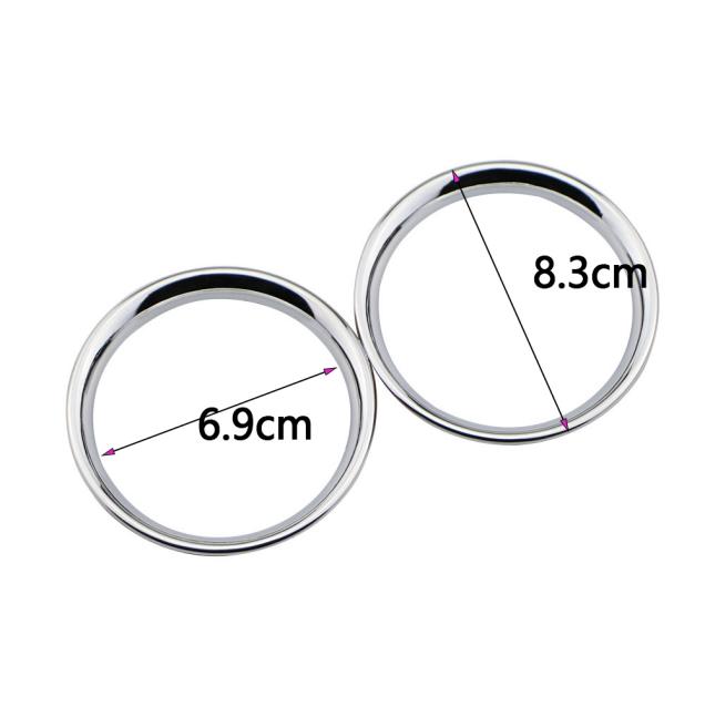2/4pcs For Nissan Micra March K13 Versa Sunny Almera Latio 2011-2017 AC Air Vent Ring Cover Trim ABS Chrome Car Styling Frame