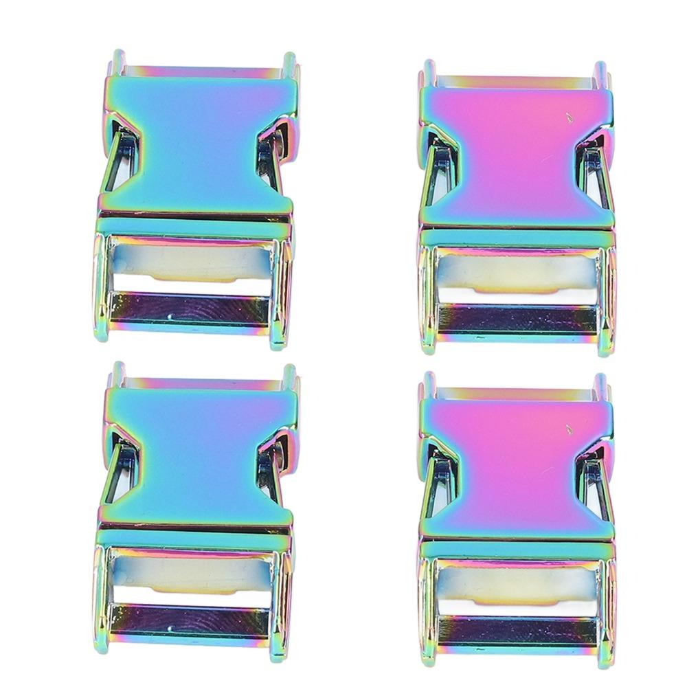 4pcs 25x47mm Quick Release Clip Glossy Finish Belt Buckle Durable Metal Buckle For DIY Craft