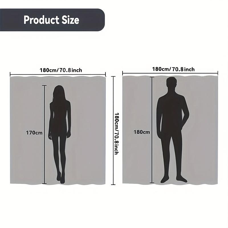 1pc Vintage Jungle Scene Shower Curtain with 12 Hooks - Majestic Mountains, Lush Foliage & Sunlit Canopy Design, 70.8x70.8 Inch