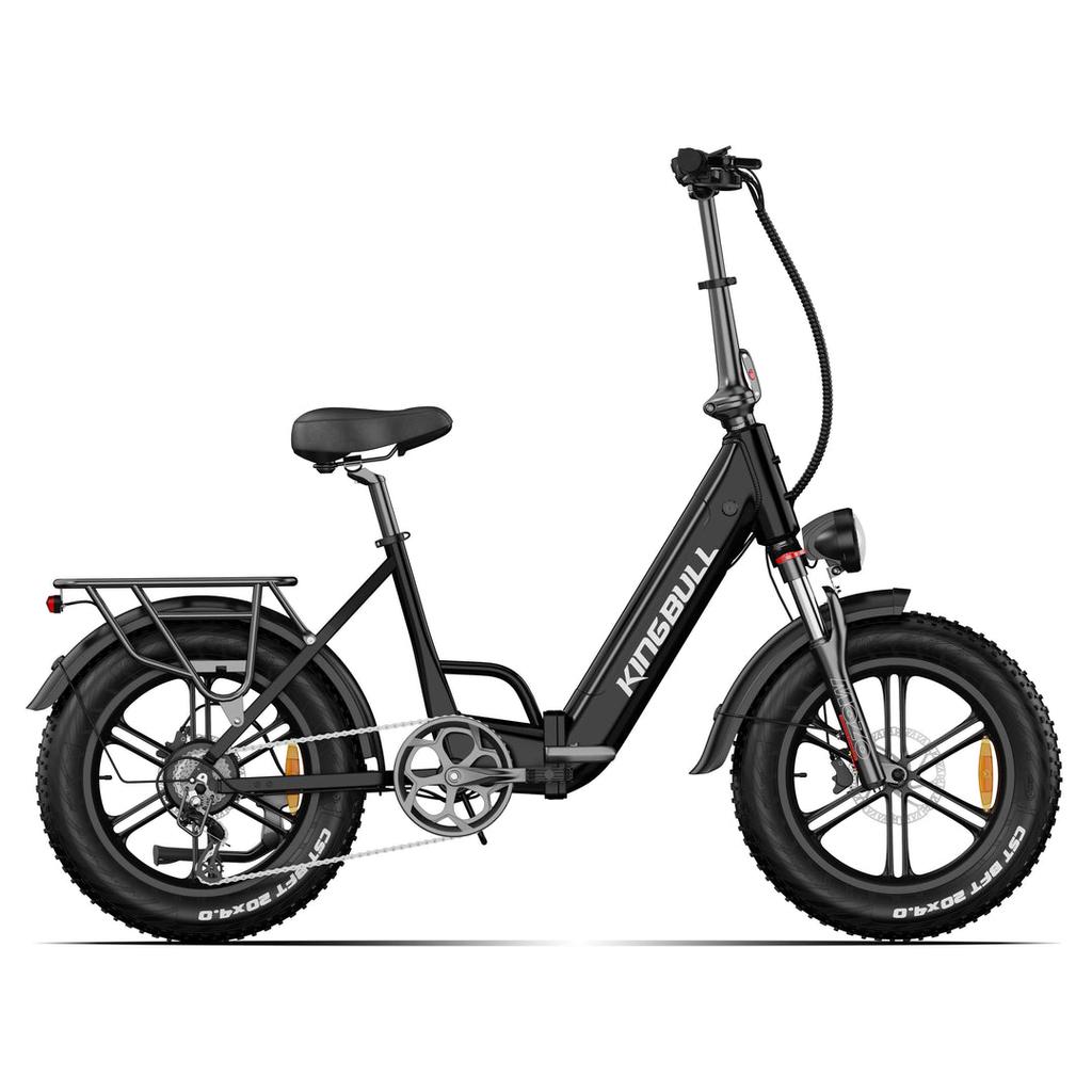Electric Bicycle Kingbll Literide 500W Motor 20" Fat Tire City Foldable E-Bike 48V 13.5Ah Dual Disc Brakes 7 Speed Max Load 150Kg