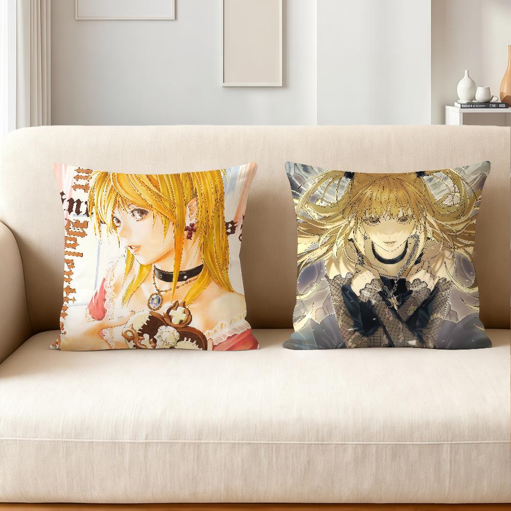 ANIME D-Death N-Note Misa Amane Pillow Case Applicable Space For Guest Rooms Interiors Cars Office House Decoration