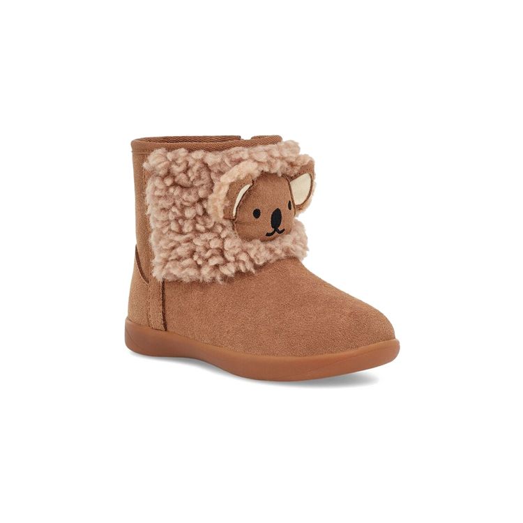 UGG Classic Koala Stuffie Fleece Lined Zipper Snow Boots Kids boots Chestnut 1123655T-CTSD