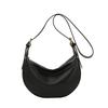 Women's new trendy crossbody bag shoulder bag solid color crescent bag fashiable versatile commuting bag