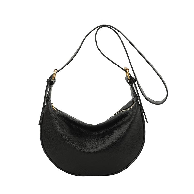 Women's new trendy crossbody bag shoulder bag solid color crescent bag fashiable versatile commuting bag
