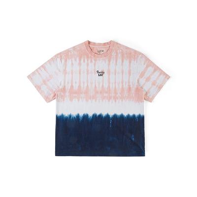 Comfortable Two-Tone Tie-Dye Short Sleeve T-Shirt Unisex T-Shirts LUT0077244DR00FA05179