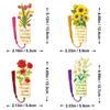Elegant Floral Tassel Metal Bookmark: Rose, Sunflower, Tulip, Lily Design